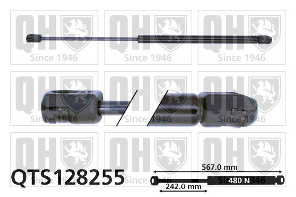 QUINTON HAZELL Газовая пружина, крышка багажник QTS128255